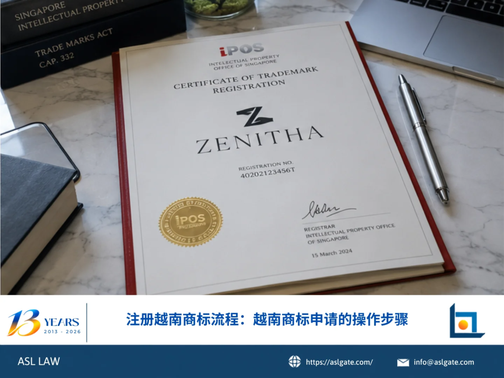 ASL LAW商标代理人在河内办公室向企业客户讲解越南商标注册流程与操作步骤。