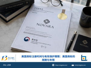 ASL LAW商标代理人在河内办公室向企业客户讲解美国商标注册时间与有效保护期限。