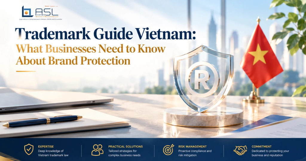 ASL LAW trademark attorneys presenting a practical brand protection guide to business clients in Vietnam at Hanoi office.